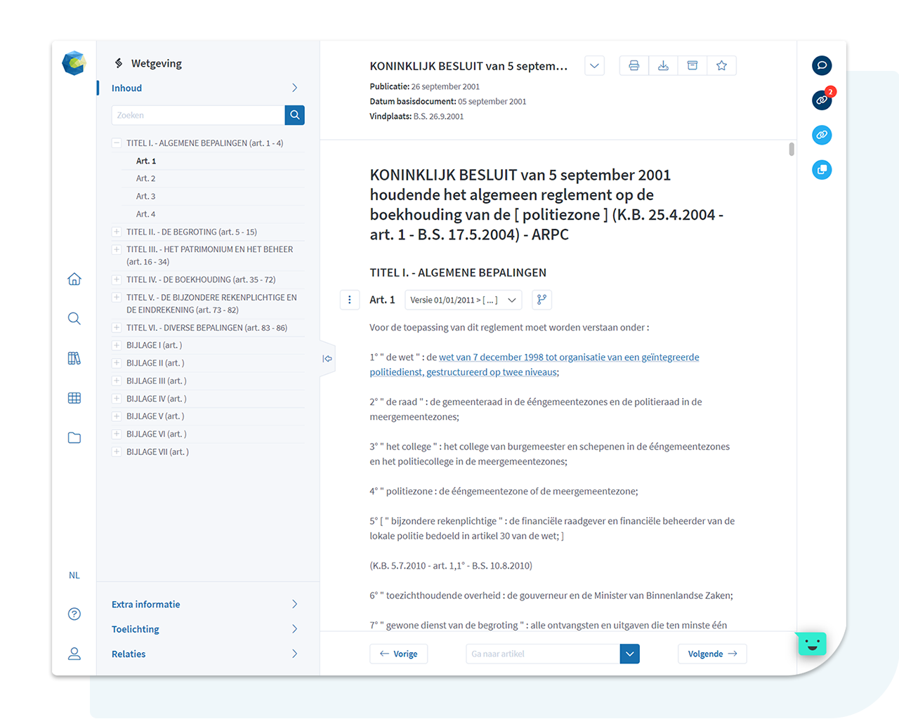 Module Finlog Wetgeving