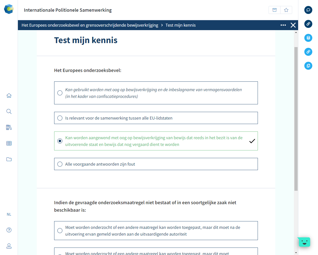 Basistaak 3 - De uitvoering van buitenlandse justitiële verzoeken