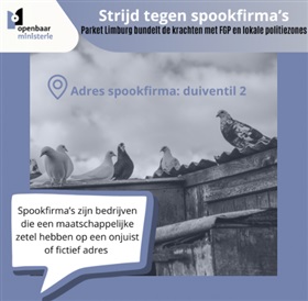 Parket Limburg, FGP Limburg en lokale politiezones bundelen de krachten in de strijd tegen spookfirma’s
